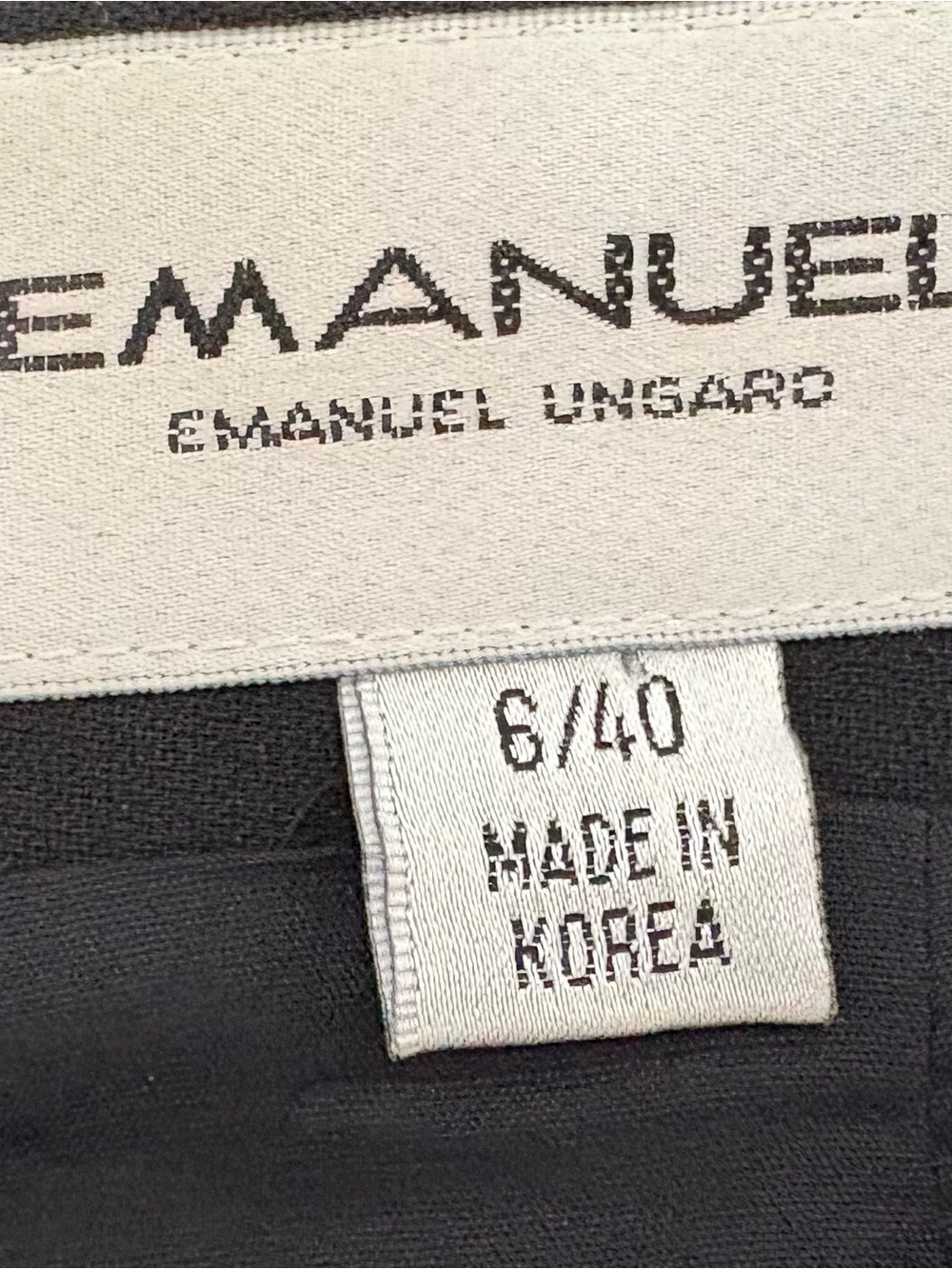 Emanuel Ungaro Black Wool Skirt